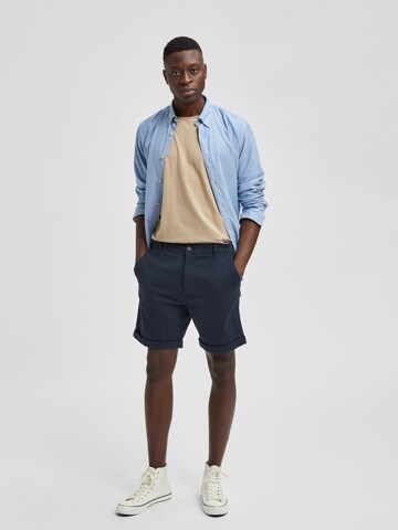 Regular Pantalon chino 'Luton' SELECTED HOMME en bleu