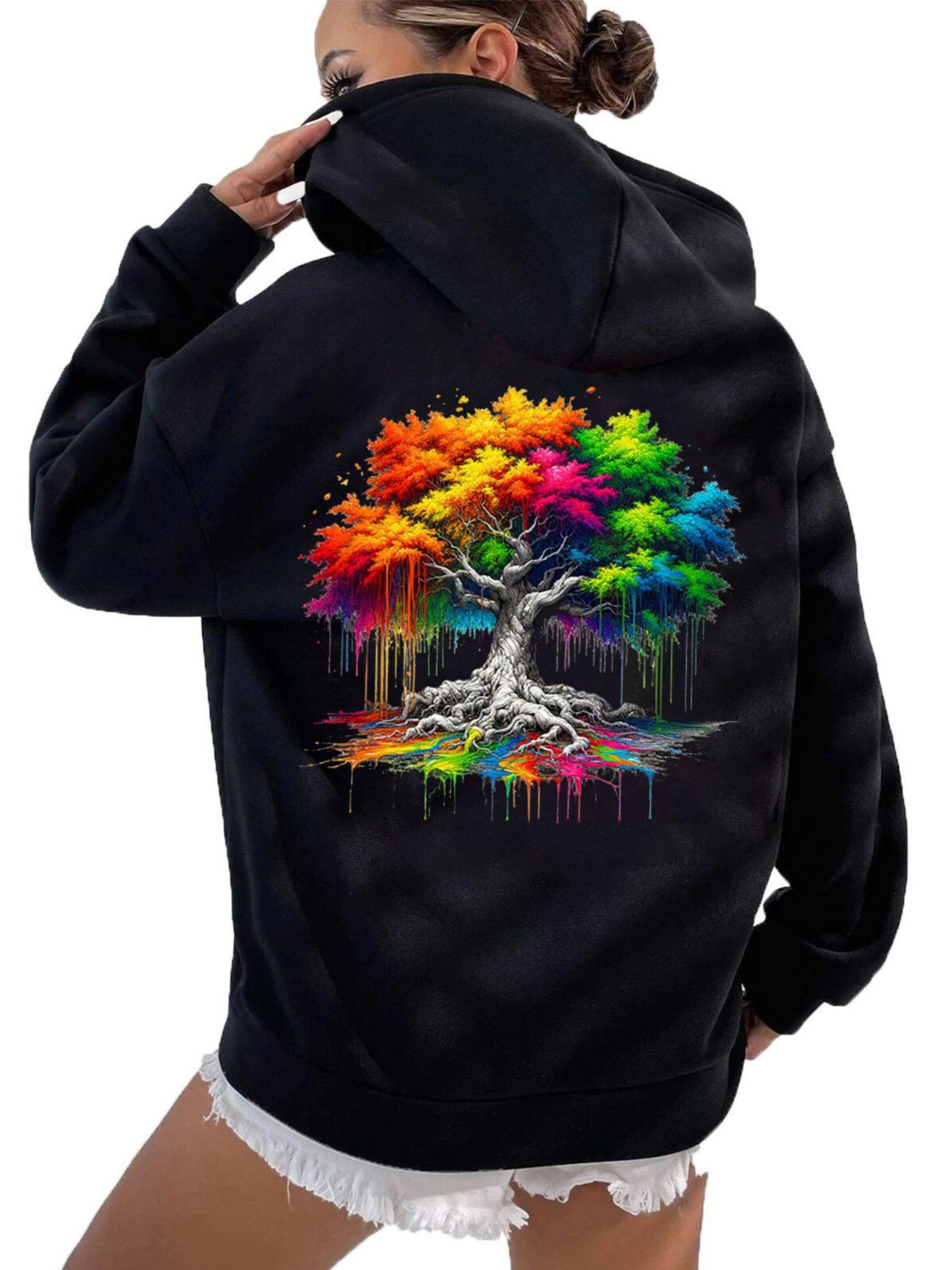 RMK Sweatshirt 'Baum Wurzel'‌‌‌ in Schwarz