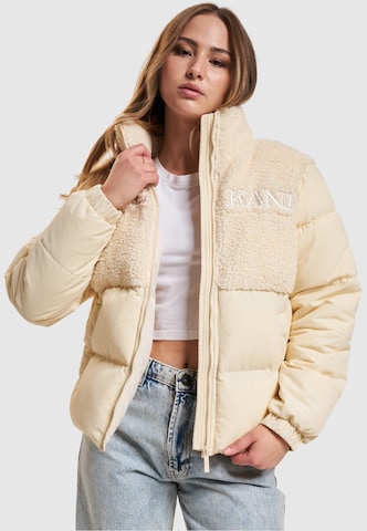 Giacca invernale di Karl Kani in beige: frontale