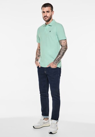 Street One MEN Shirt 'Piquée' in Grün
