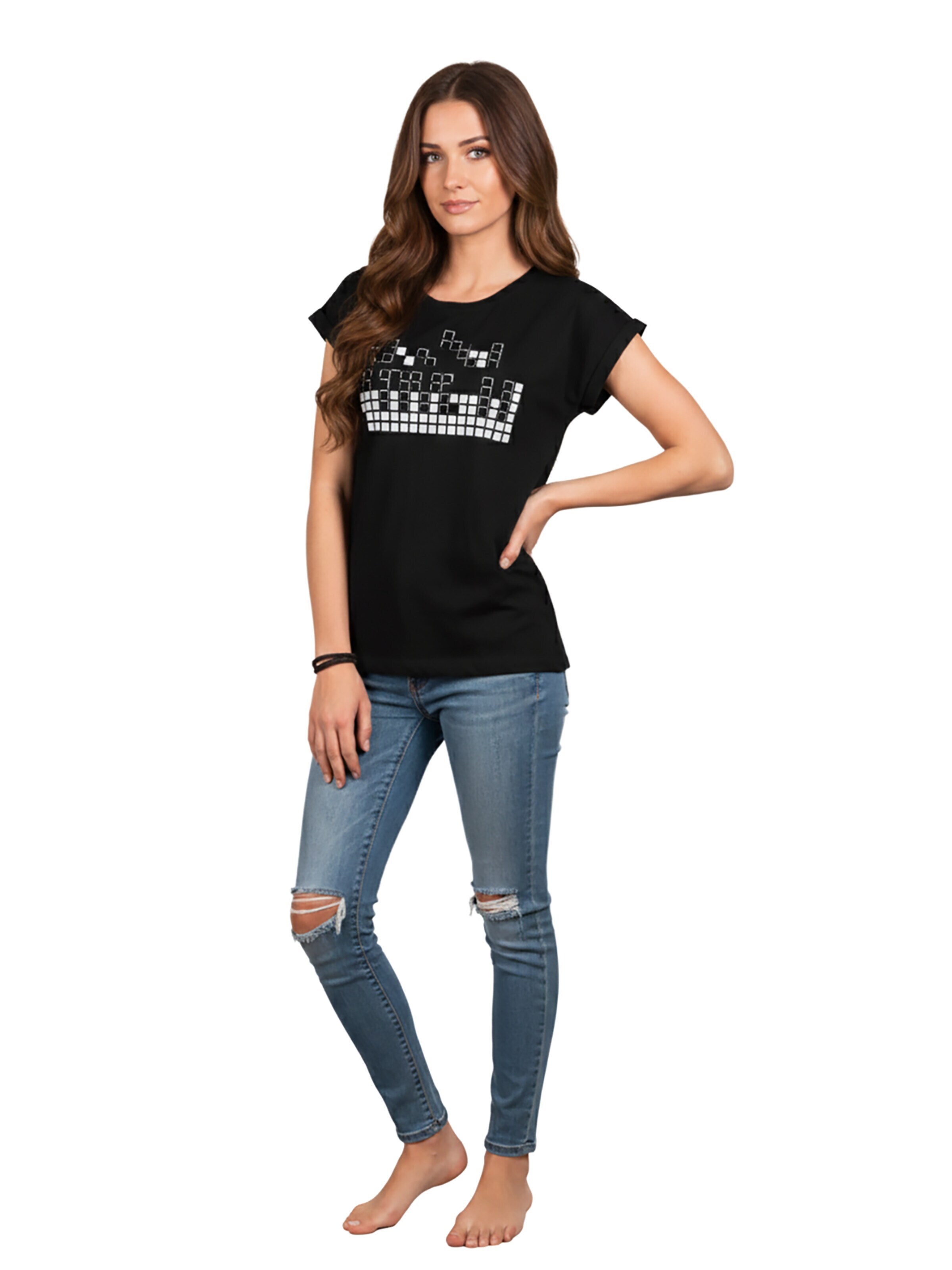 MAKAYA Shirt 'Piano' in Black