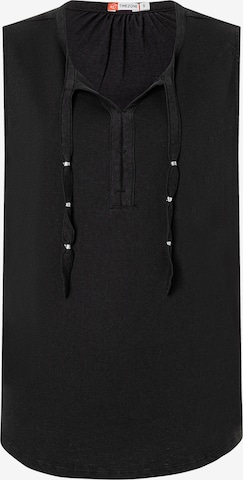 TIMEZONE Top 'Tunica' in Black: front