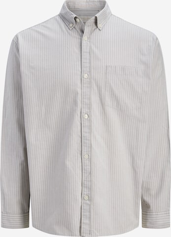 JACK & JONES Langarmhemd in Grau: Vorderseite