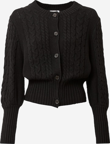 ICHI Knit Cardigan 'POLITE' in Black: front