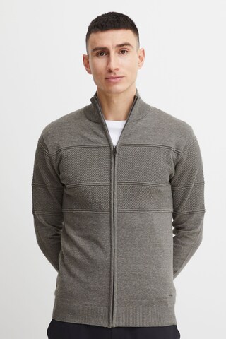 11 Project Pryannik Feinstrick Zip-cardigan in Grau: predná strana