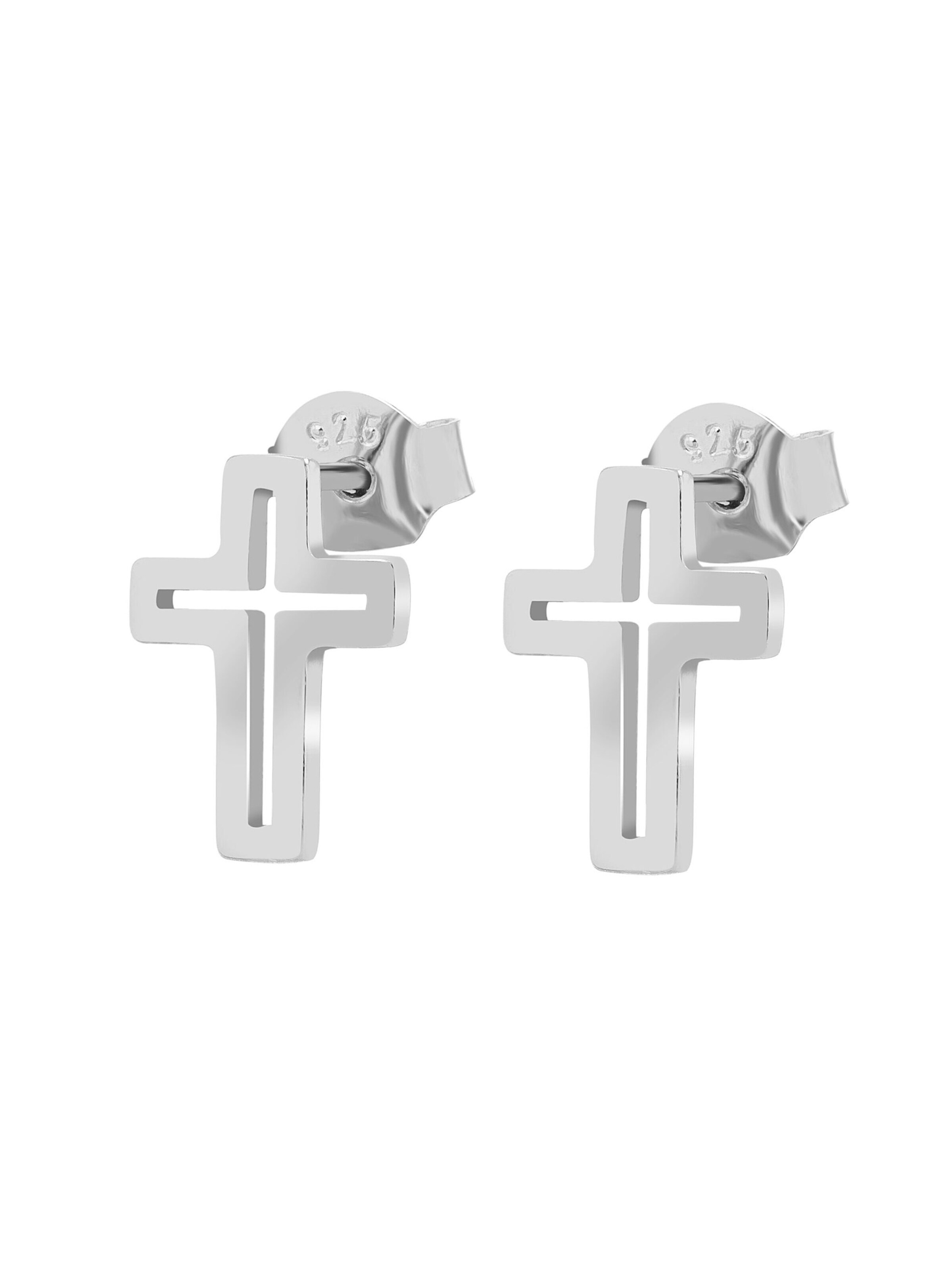 Akzent Earrings '"Emely" aus 925 Sterlingsilber, rhodiniert, langlebig' in Silver