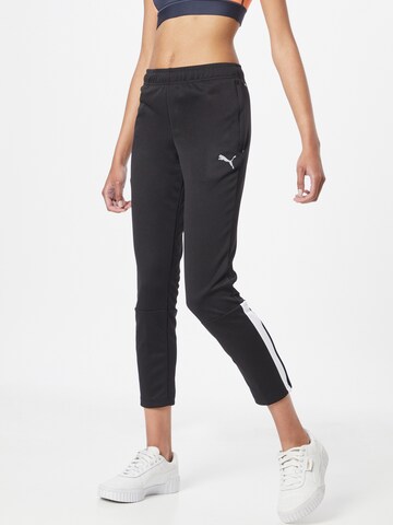 PUMA - Slimfit Pantalón deportivo en negro: frente