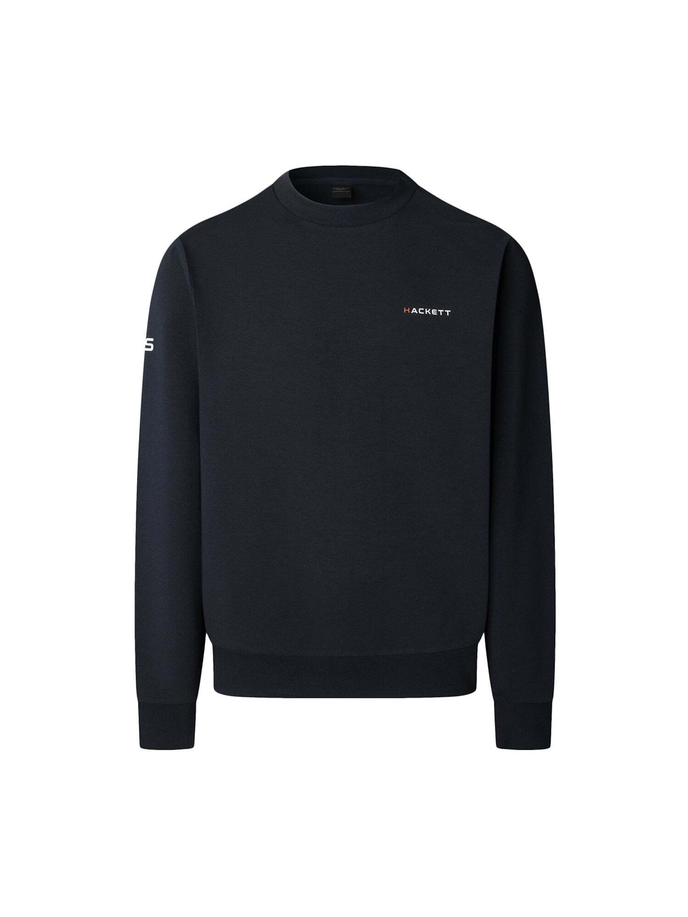 Hackett London Sweatshirt 'Essential' in de kleur Navy / Cognac / Wit, Productweergave