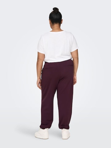 ONLY Carmakoma Regular Pleat-Front Pants in Purple