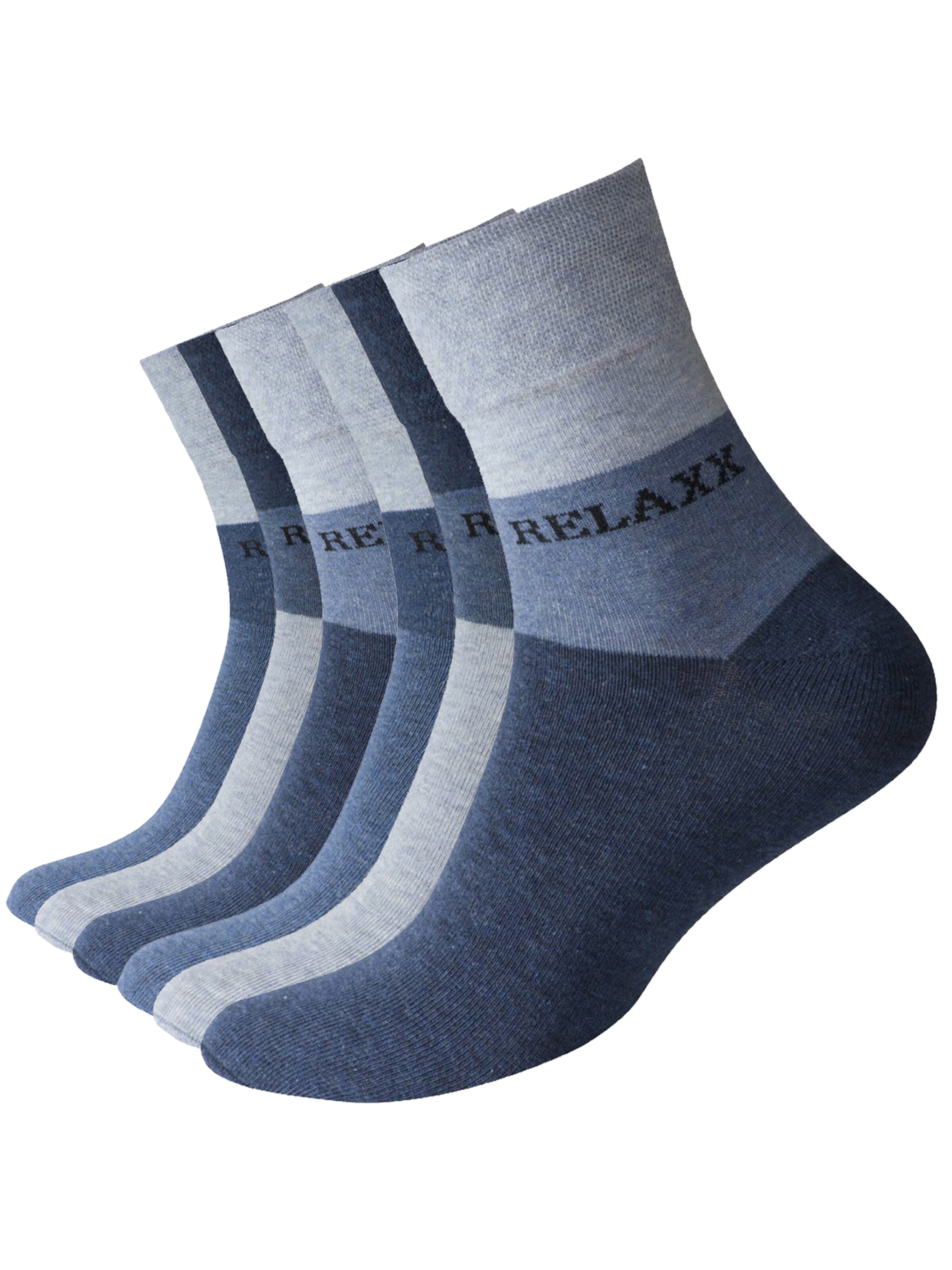 Cotton Prime - Meias 'Relaxx' em azul: frente