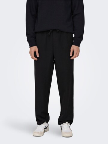 Only & Sons Regular Pants 'SINUS' in Black: front