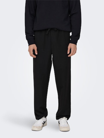 Regular Pantalon 'SINUS' Only & Sons en noir : devant