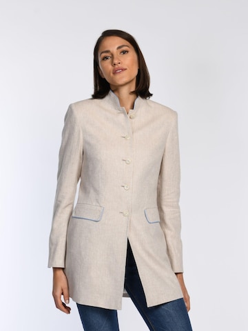 White Label by RoFa Blazer 'Figurnaher Gehrock aus Leinen'‌‌‌‌ in Beige: Vorderseite