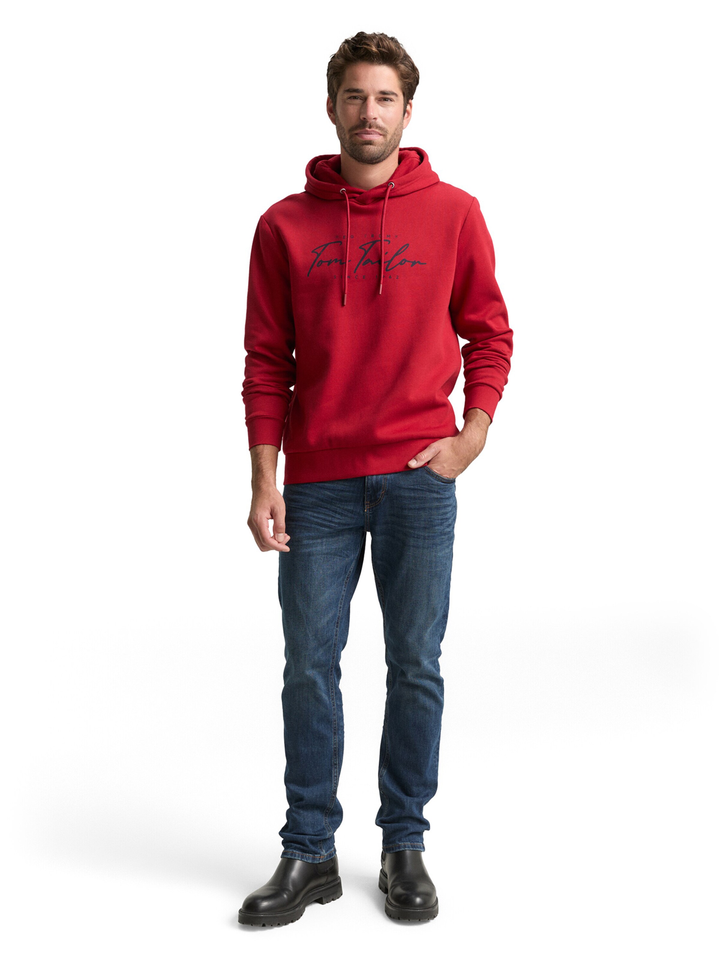 TOM TAILOR Sweatshirt in Red