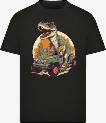 F4NT4STIC Shirt 'Monster Truck Cooler Dinosaurier' in Black: front