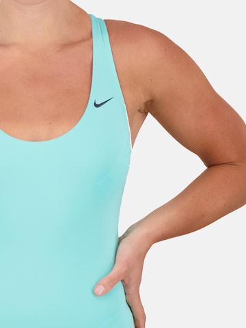 Nike Swim Bustier Badeanzug in Blau