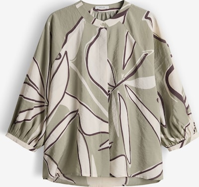 OPUS Bluse 'Faloom' in creme / dunkelbraun / oliv, Produktansicht