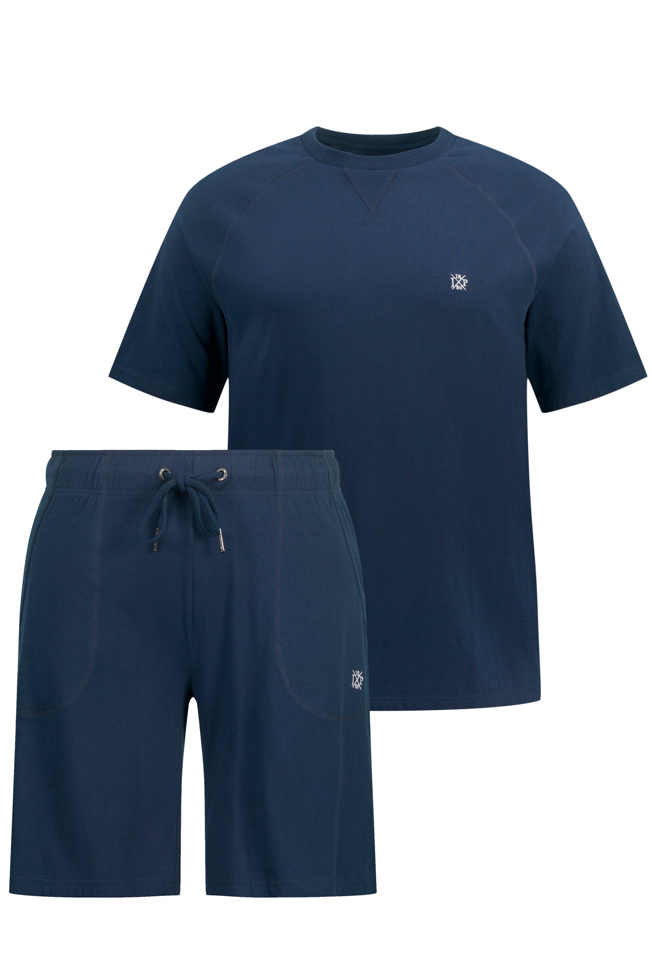 JP1880 Pyjama kort in Blauw: voorkant