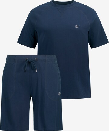 JP1880 Pyjama kort in Blauw: voorkant