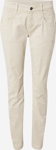 Coupe slim Pantalon MAC en beige : devant