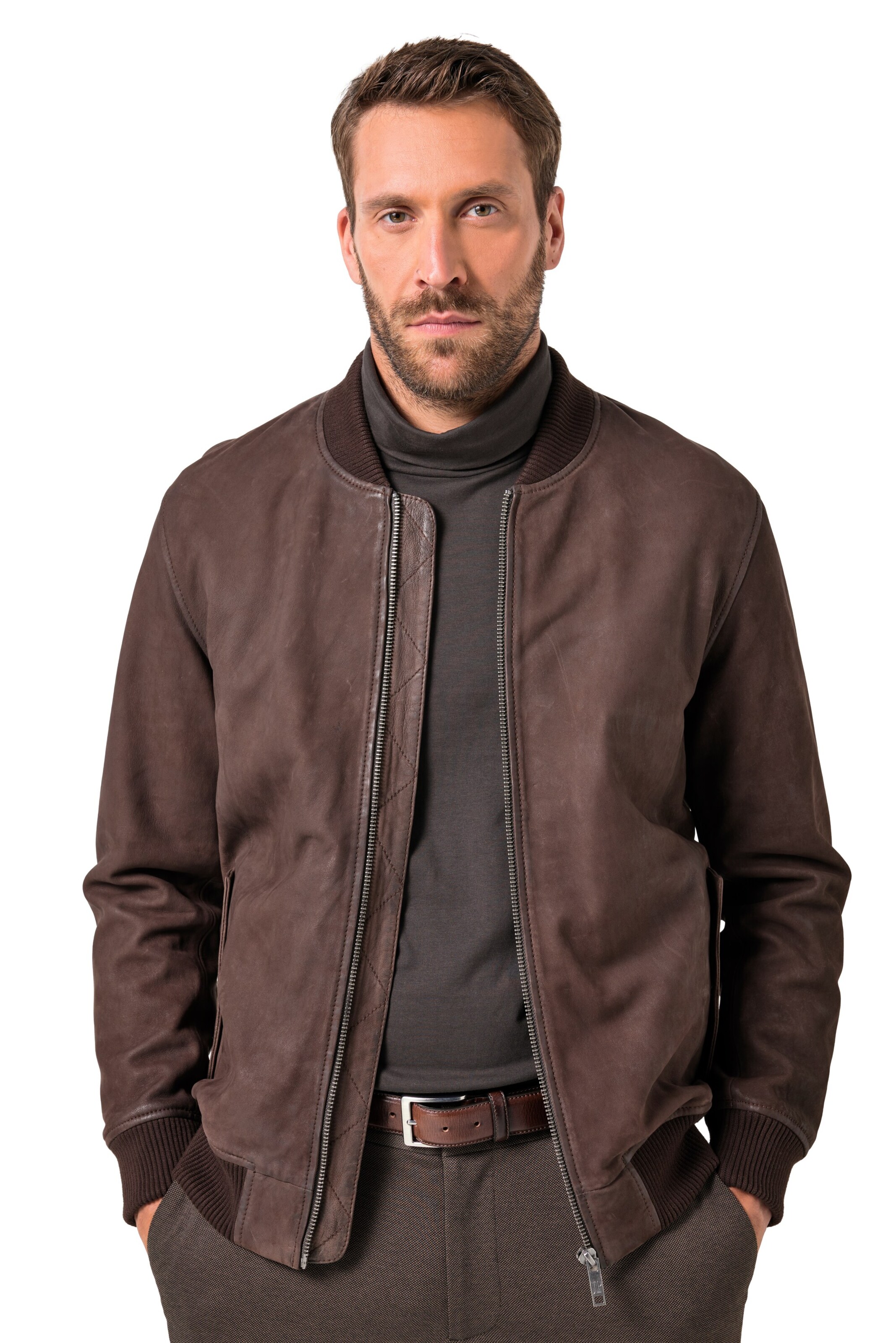 JP1880 Between-season jacket in Brown: front