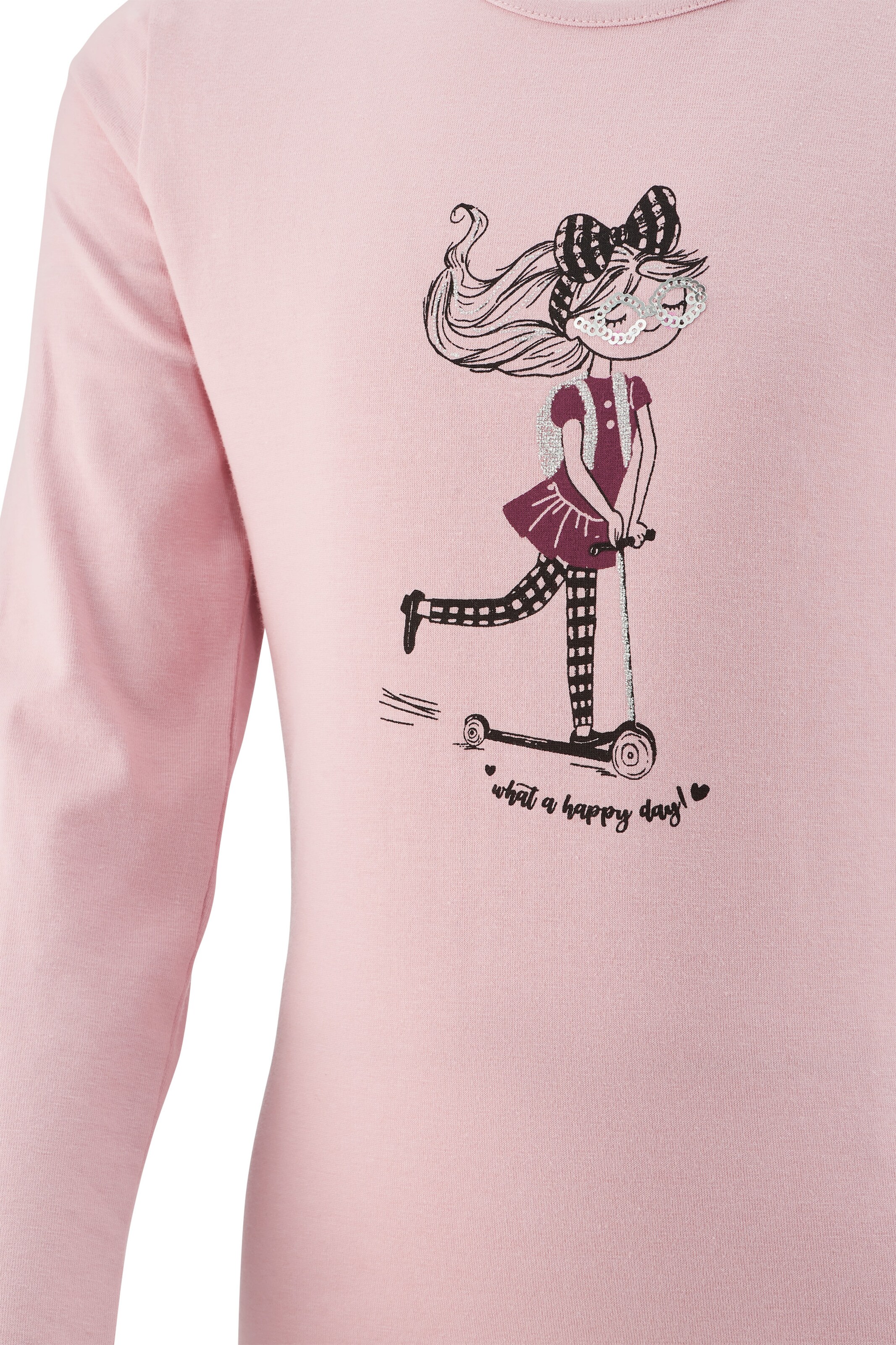 happy girls Shirt in Roze