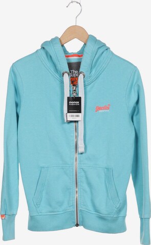 Superdry Sweatshirt & Zip-Up Hoodie in L in Blue: front