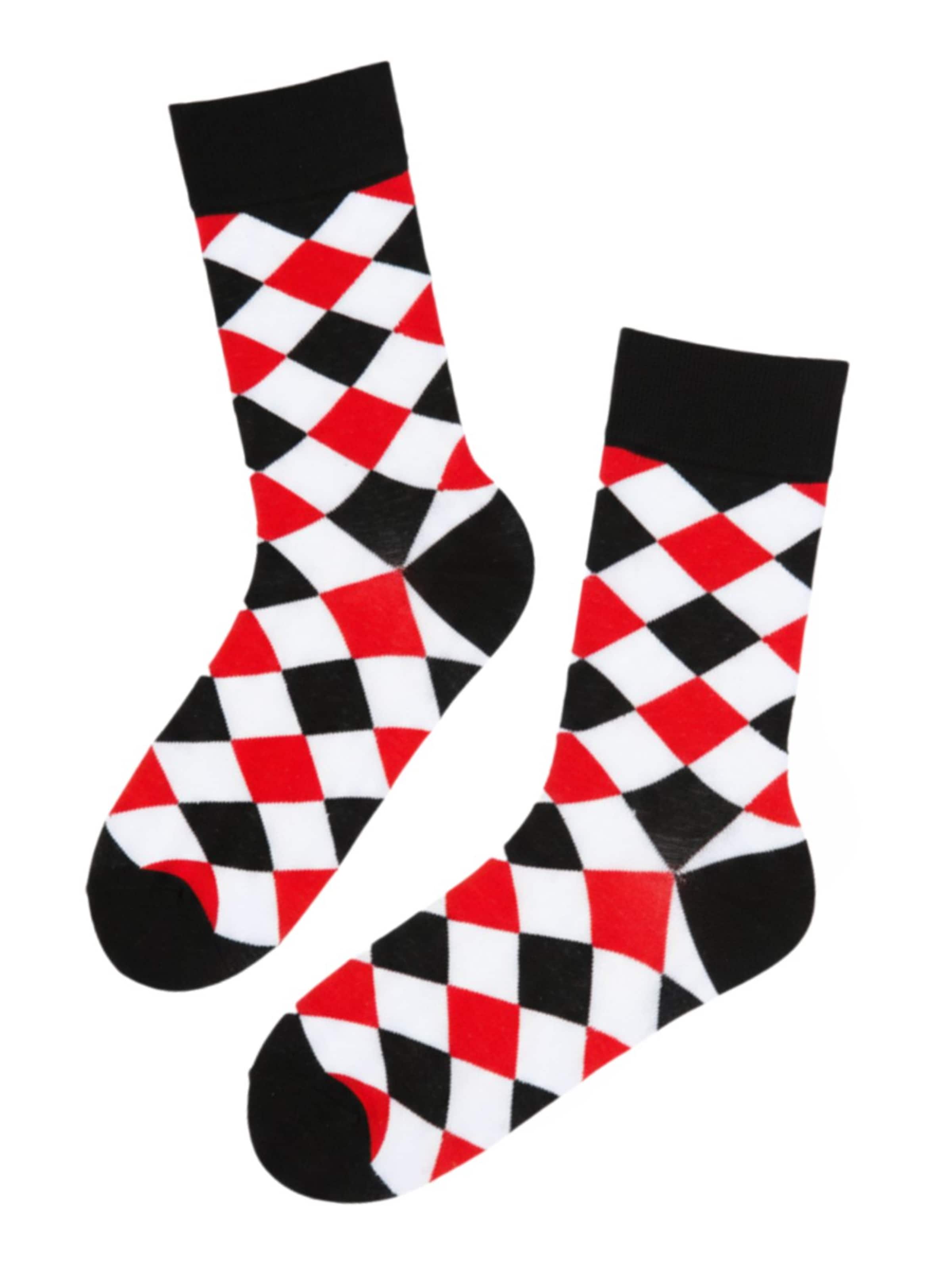 Sokisahtel - Calcetines 'BOBBI men's socks with squares' en Mezcla de colores: frente