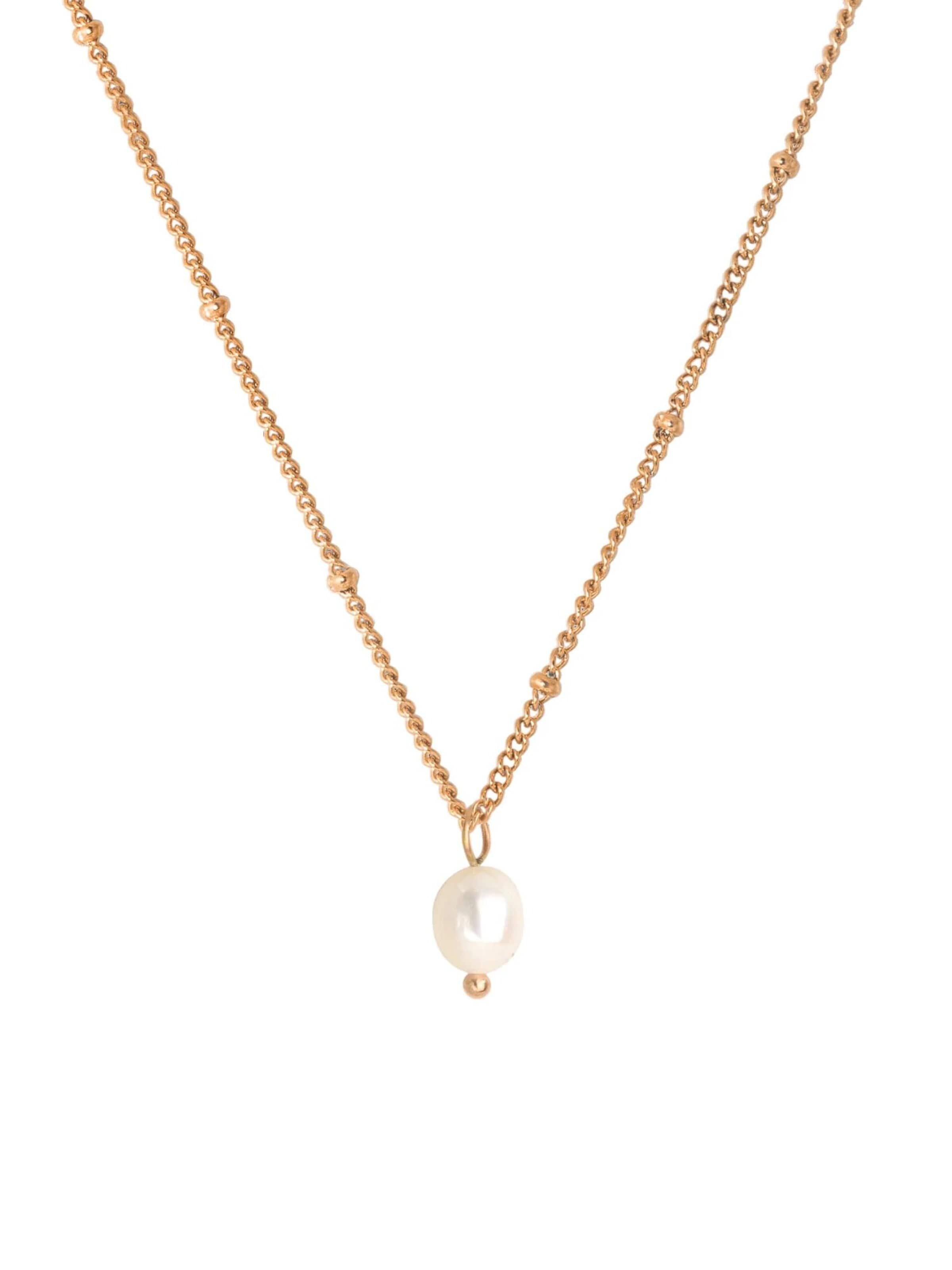Luamaya Necklace 'Baby Pearl Necklace' in Gold: front