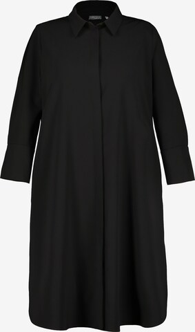 Ulla Popken Shirt Dress in Black: front