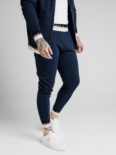 SikSilk Kalhoty - námořnická modř / zlatě žlutá / černá / bílá, Model/ka