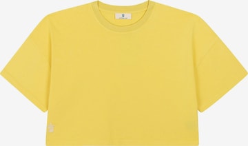 Pacifique Sud T-shirt 'Bloom' i gul: framsida
