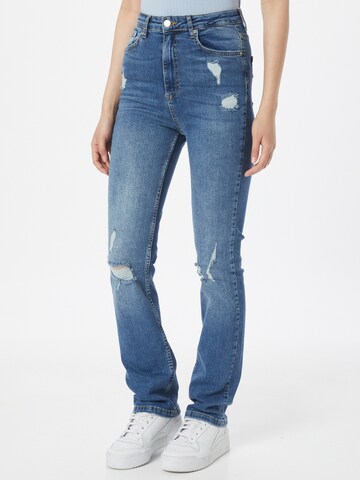 Trendyol Rozkloszowany krój Jeansy w kolorze niebieski: przód