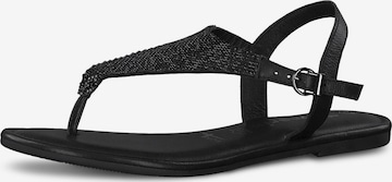 TAMARIS T-Bar Sandals in Black: front