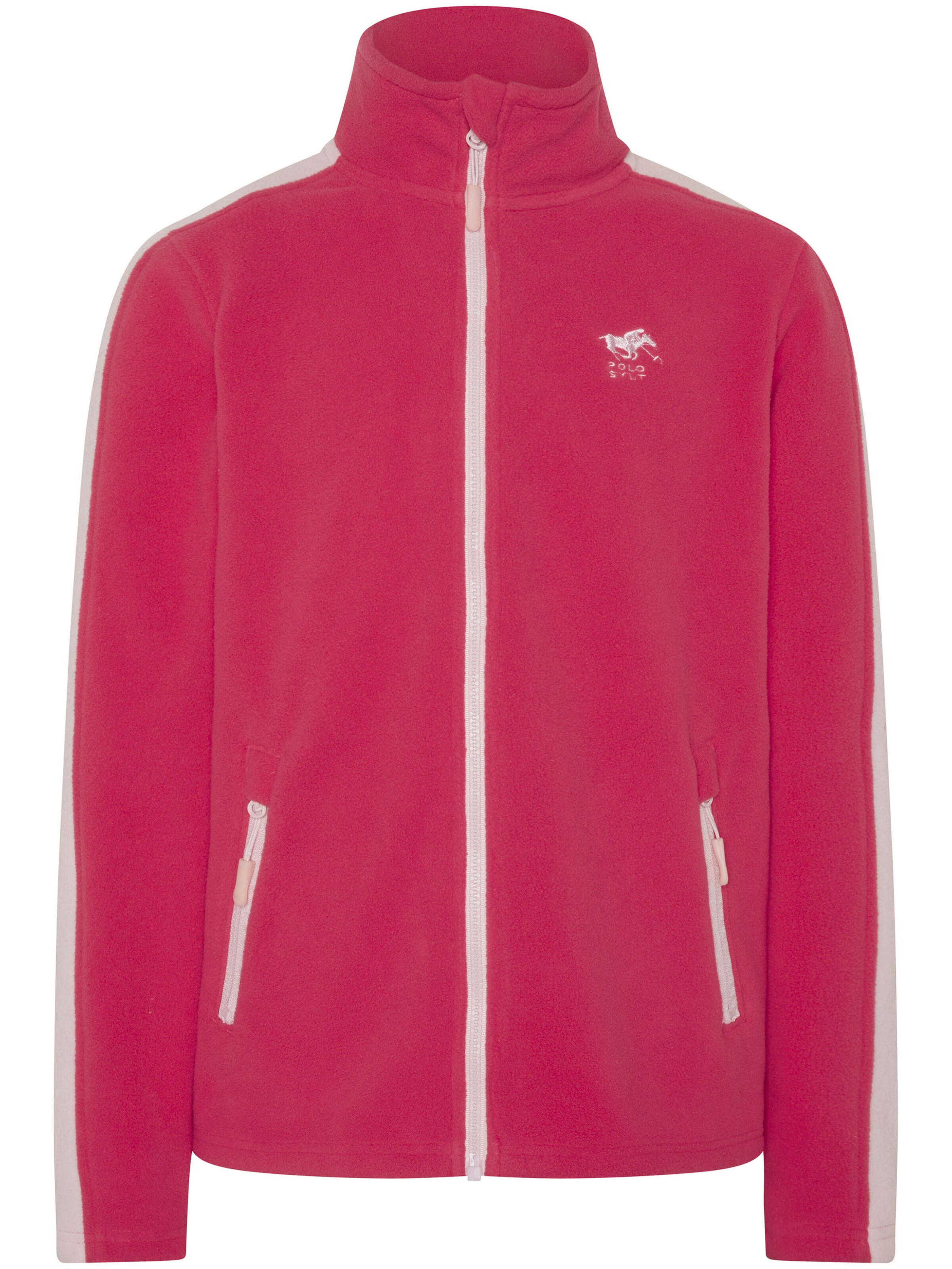 Polo Sylt Fleece Jacket in Pink: front
