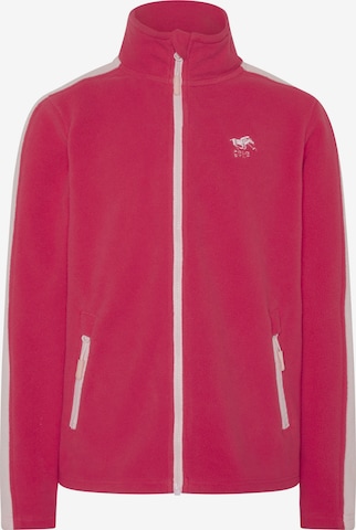 Polo Sylt Fleece Jacket in Pink: front