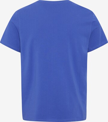 Oklahoma Jeans T-Shirt ' mit Label-Schriftzug aus Jersey ' in Blau