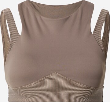 Bustier Soutien-gorge de sport Reebok en gris : devant