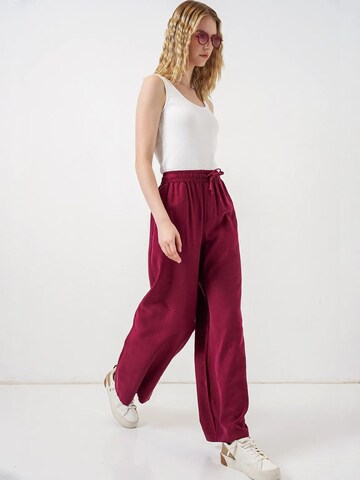Bigdart Wide leg Trousers in Red