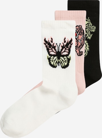 Chaussettes Lindex en rose : devant