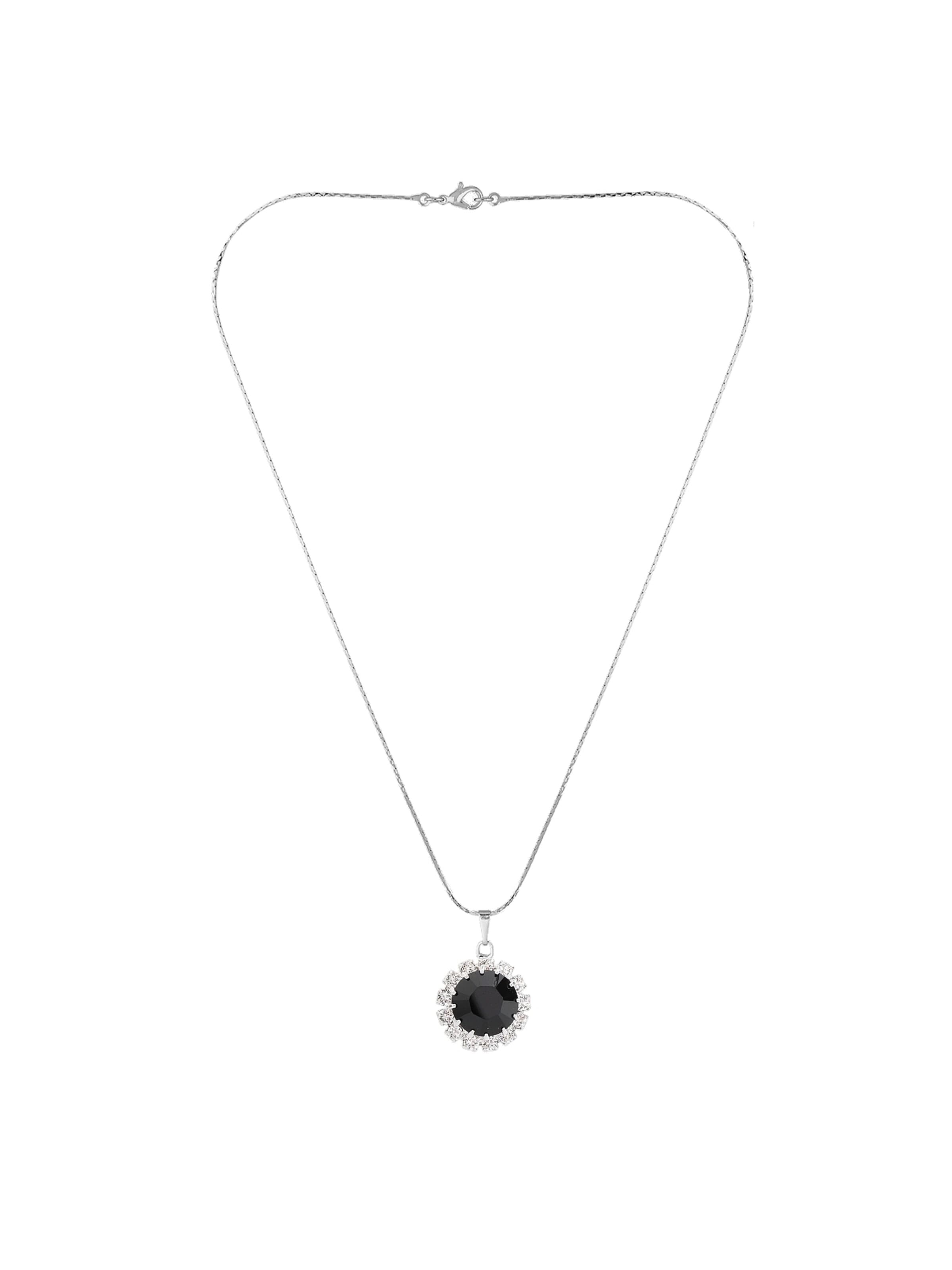 EXCLUSIVE EDITION Řetízek 'Saton adorned with Swarovski crystals' – černá