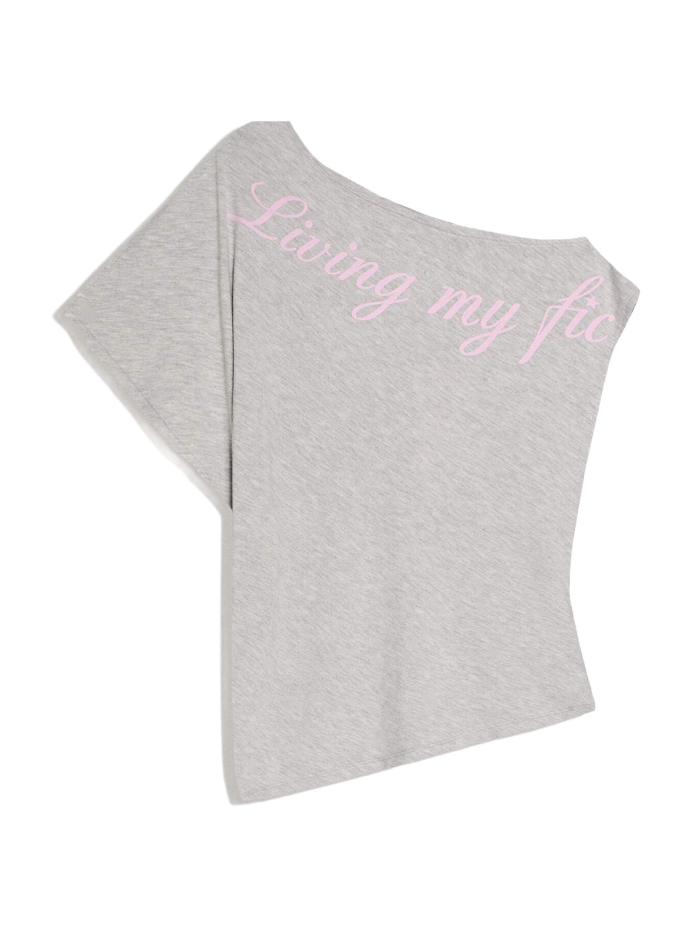 Bershka Póló - szürke: elől