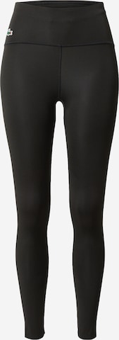 Skinny Pantalon de sport Lacoste Sport en noir : devant