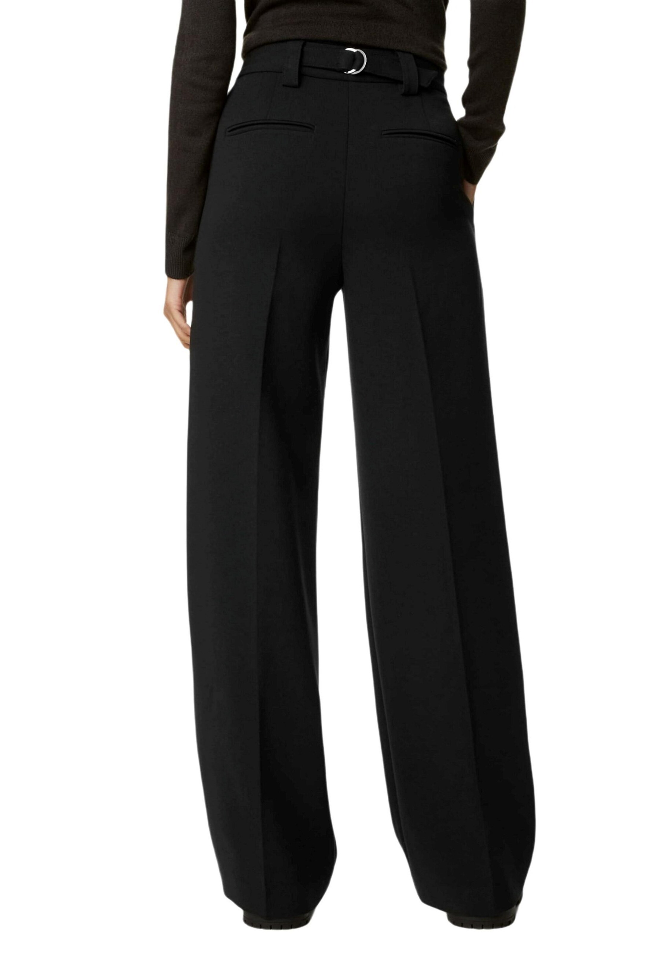 Marks & Spencer Wide leg Pantalon in Zwart