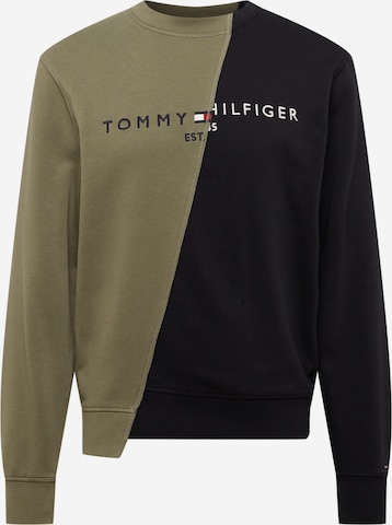 Tommy Jeans Sweatshirt in Groen: voorkant