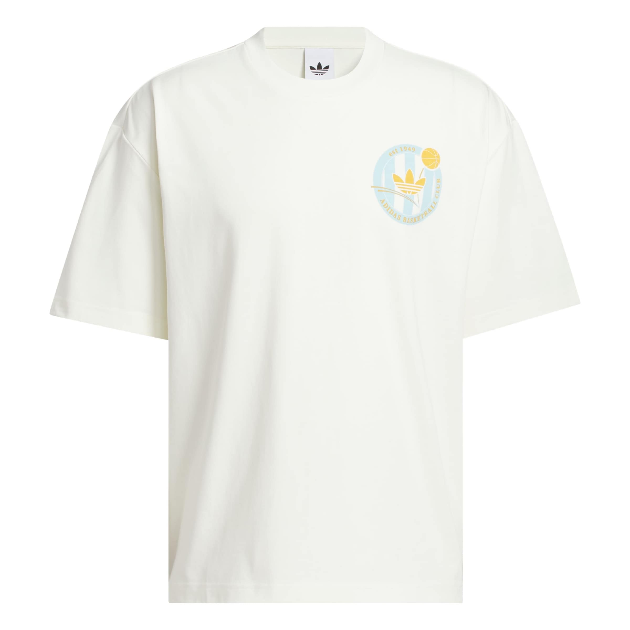 T-Shirt 'Basketball' ADIDAS ORIGINALS en blanc : devant