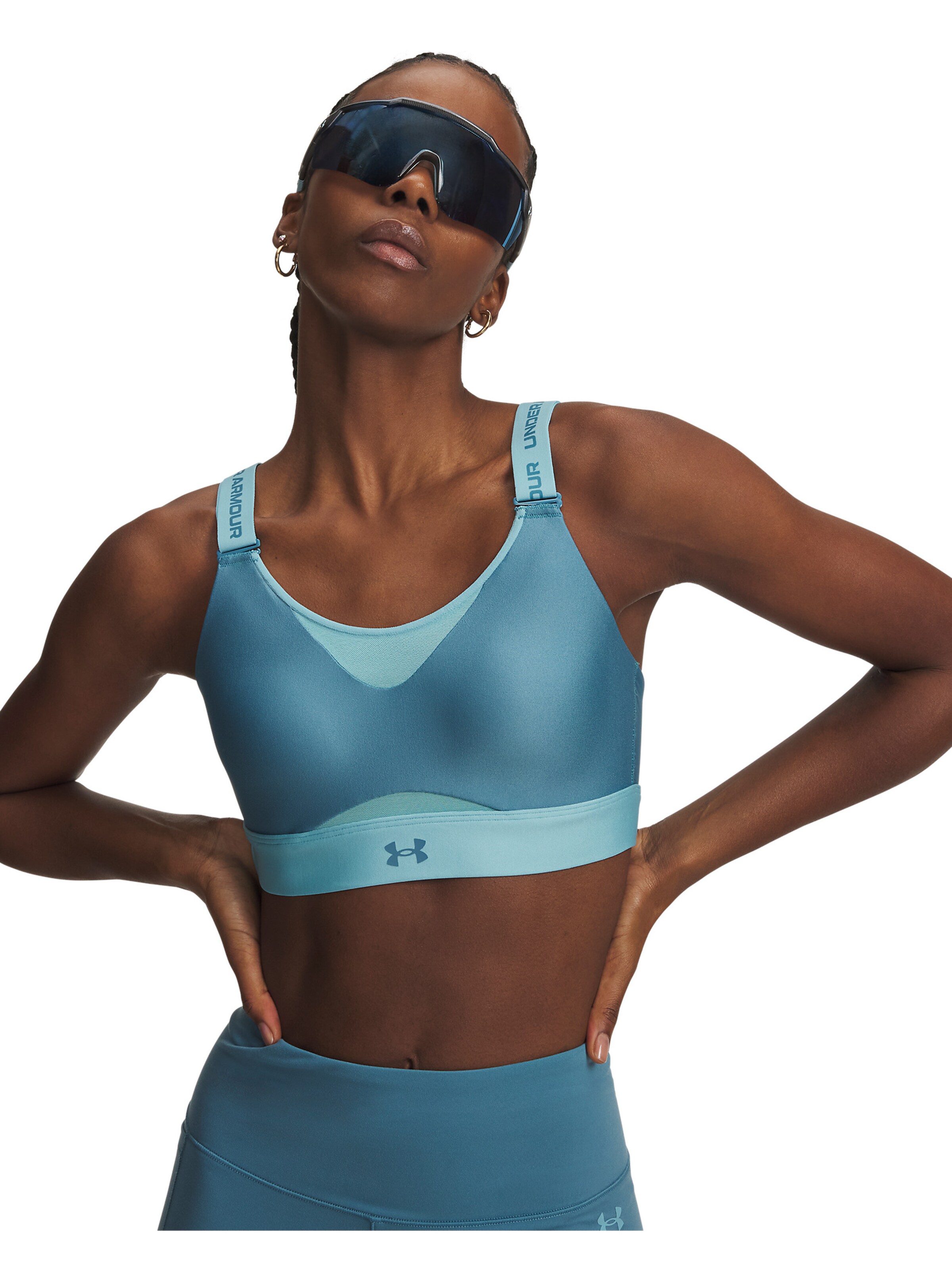 UNDER ARMOUR Bustier Sport bh ' Infinity 2.0 ' in Blauw: voorkant