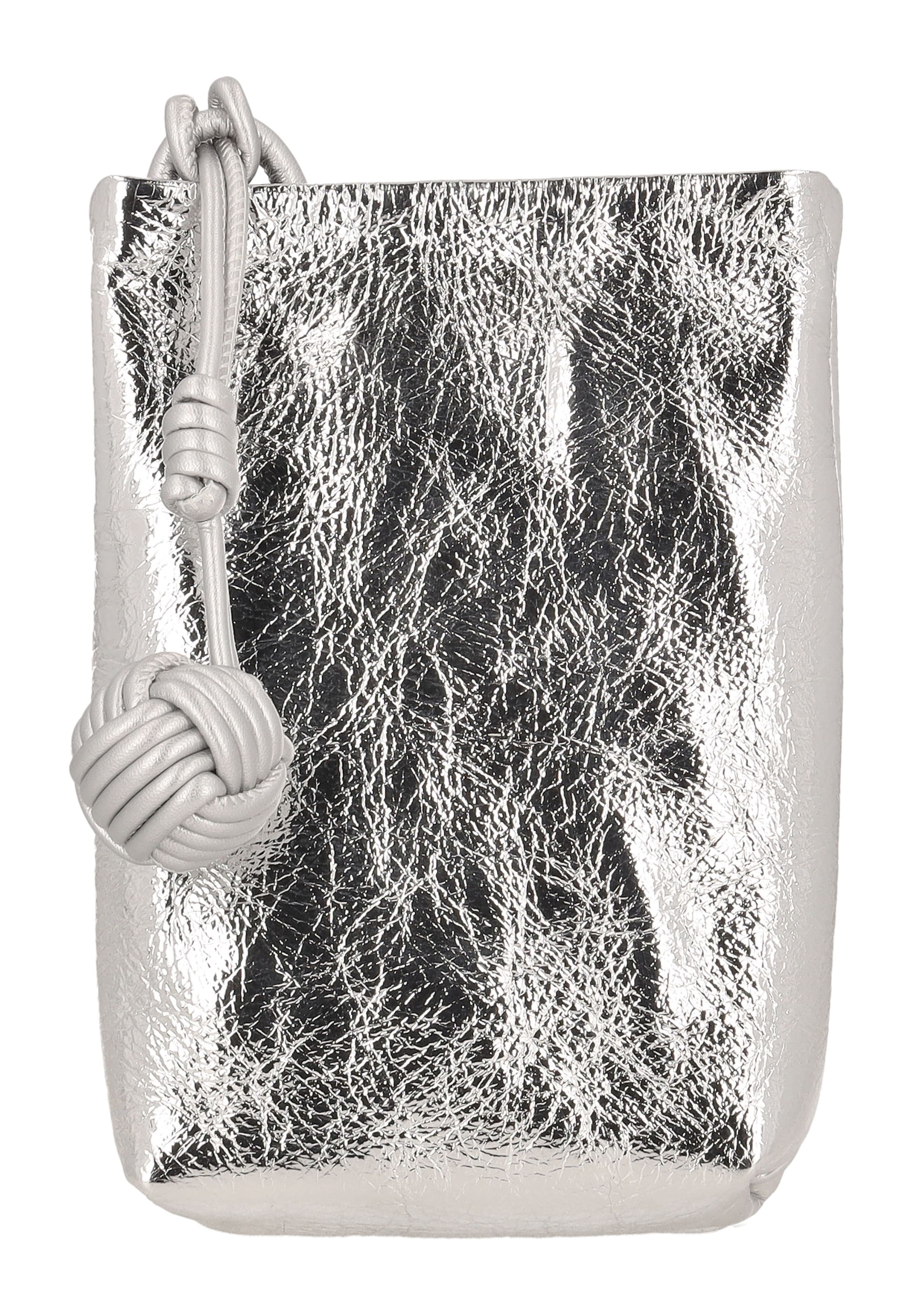 faina Pouch in Silver: front