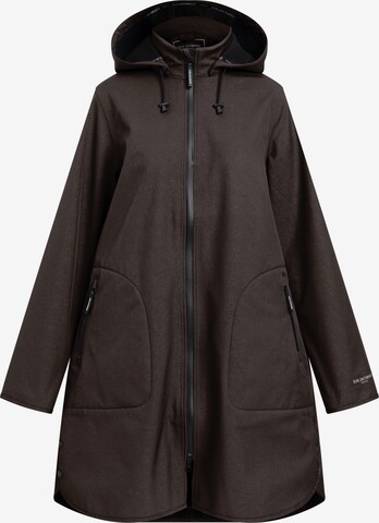 Manteau fonctionnel 'RAIN128' ILSE JACOBSEN en marron : devant