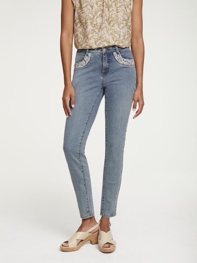 Jeans heine pe albastru denim, Vizualizare model